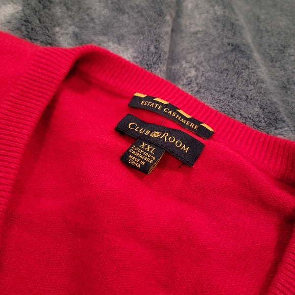 Club Room Red Cashmere Sweater XXL